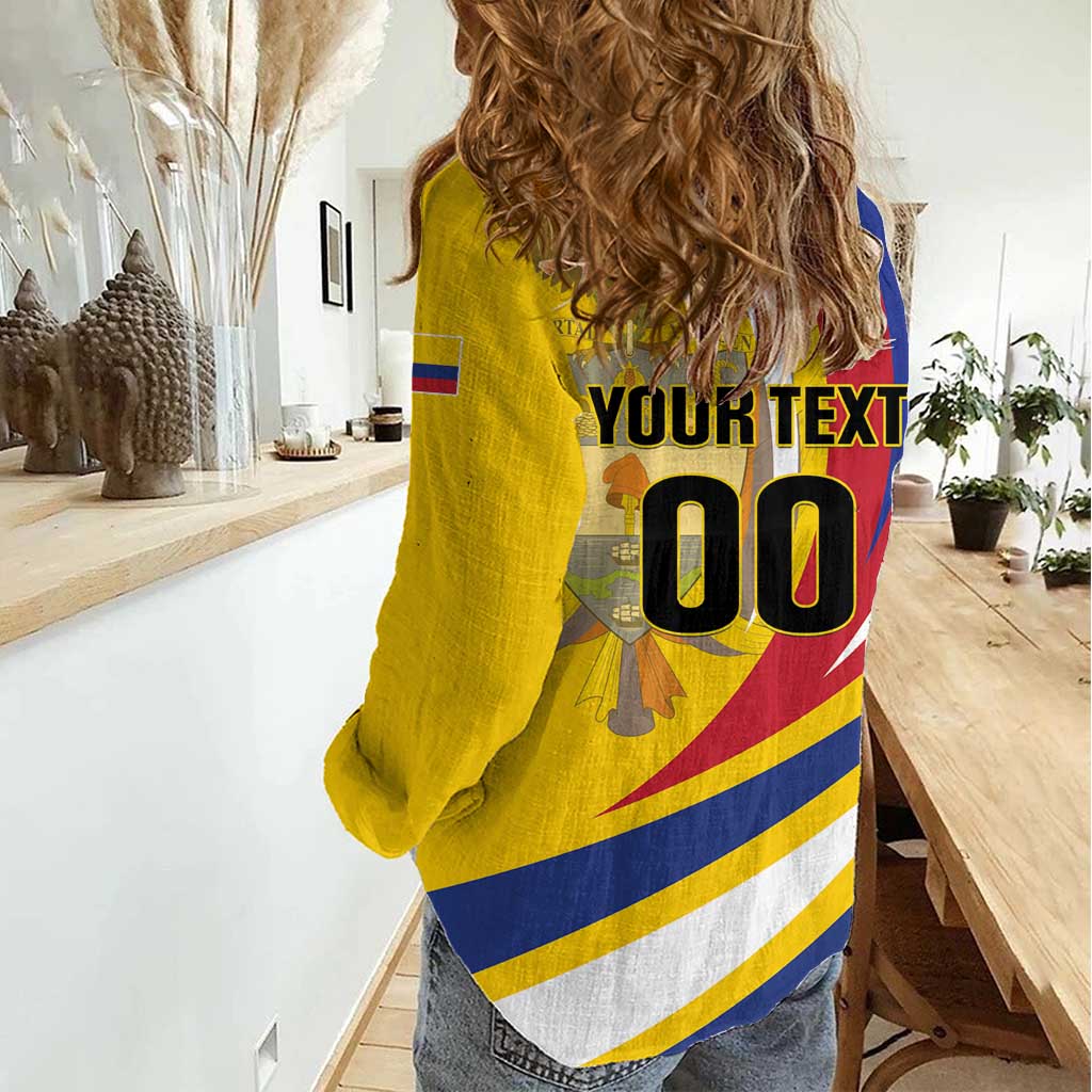 Custom Colombia Rugby Women Casual Shirt Los Tucanes Go Champions