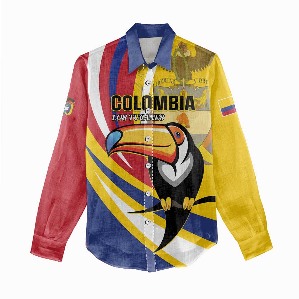 Custom Colombia Rugby Women Casual Shirt Los Tucanes Go Champions