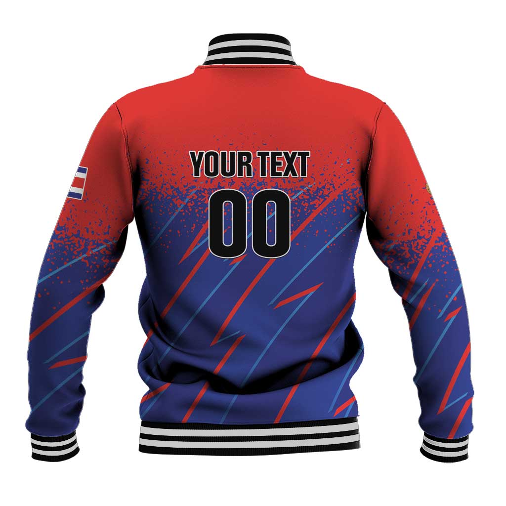 Custom Costa Rica Rugby Baseball Jacket Ticos Go Champions