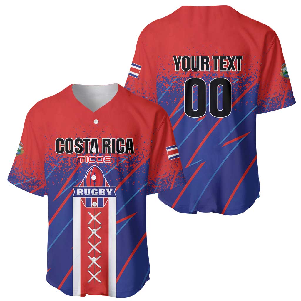 Custom Costa Rica Rugby Baseball Jersey Ticos Go Champions