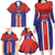 Custom Costa Rica Rugby Family Matching Long Sleeve Bodycon Dress and Hawaiian Shirt Ticos Go Champions