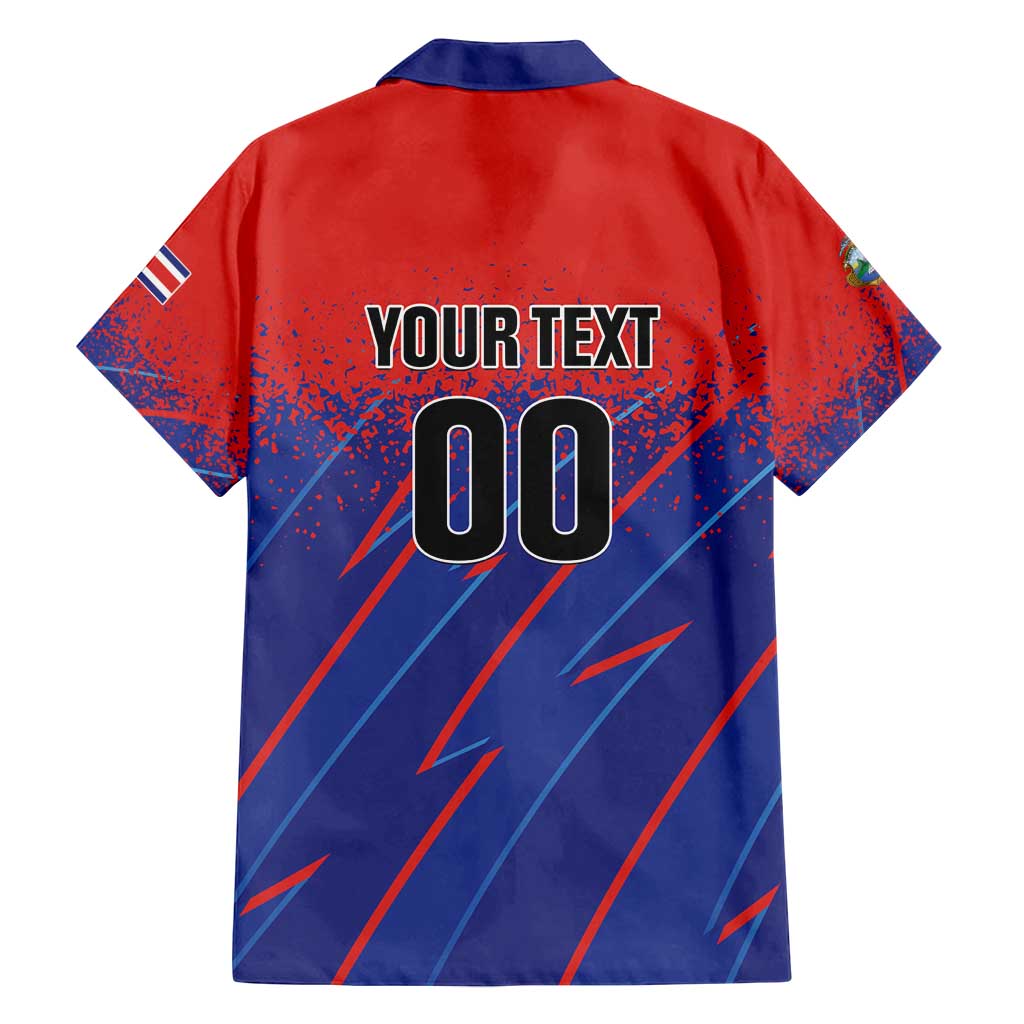 Custom Costa Rica Rugby Family Matching Long Sleeve Bodycon Dress and Hawaiian Shirt Ticos Go Champions