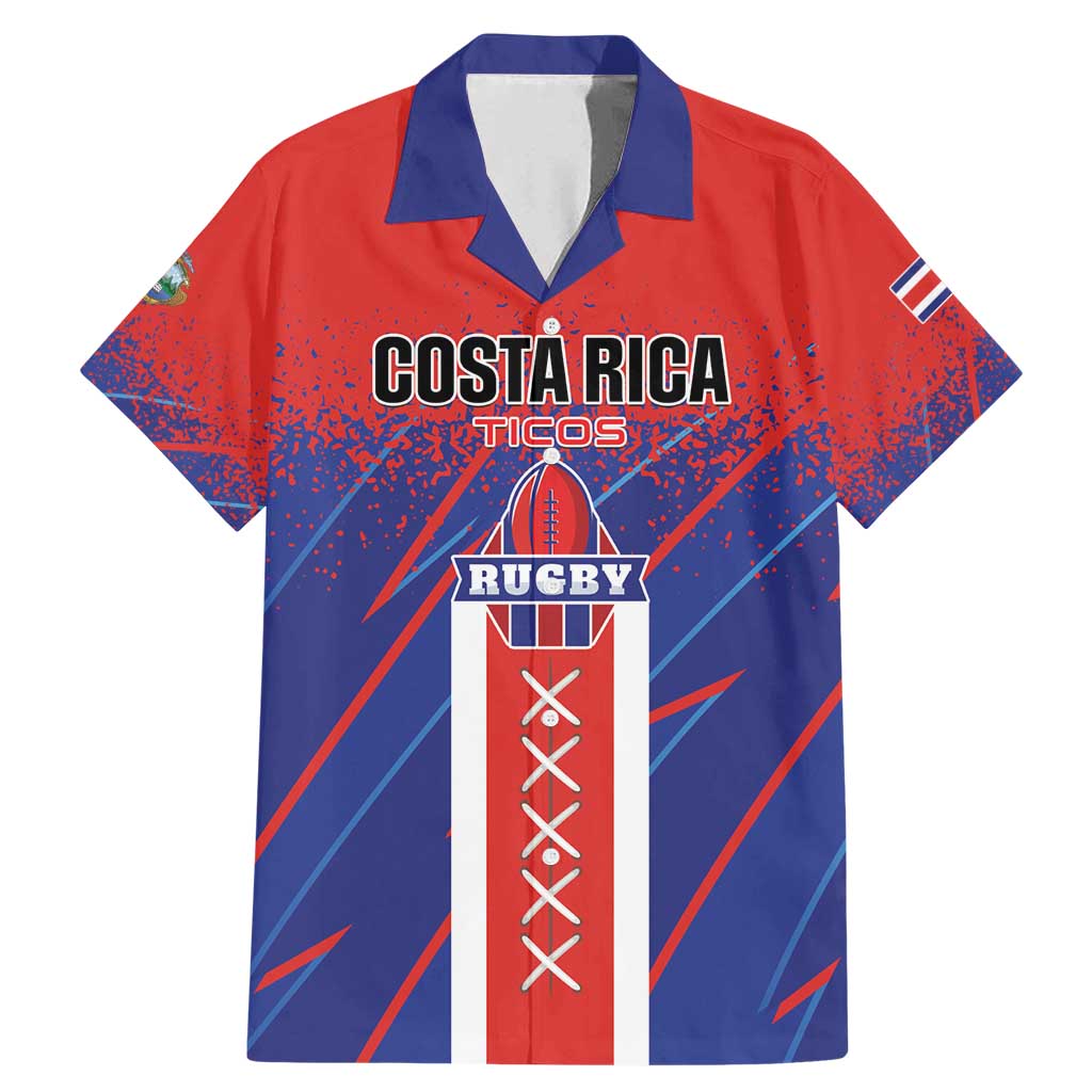 Custom Costa Rica Rugby Family Matching Mermaid Dress and Hawaiian Shirt Ticos Go Champions