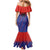 Custom Costa Rica Rugby Family Matching Mermaid Dress and Hawaiian Shirt Ticos Go Champions