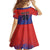 Custom Costa Rica Rugby Family Matching Off The Shoulder Long Sleeve Dress and Hawaiian Shirt Ticos Go Champions