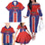 Custom Costa Rica Rugby Family Matching Off The Shoulder Long Sleeve Dress and Hawaiian Shirt Ticos Go Champions