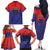 Custom Costa Rica Rugby Family Matching Off The Shoulder Long Sleeve Dress and Hawaiian Shirt Ticos Go Champions