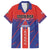 Custom Costa Rica Rugby Family Matching Off The Shoulder Long Sleeve Dress and Hawaiian Shirt Ticos Go Champions