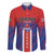 Custom Costa Rica Rugby Family Matching Off The Shoulder Long Sleeve Dress and Hawaiian Shirt Ticos Go Champions