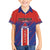 Custom Costa Rica Rugby Family Matching Off The Shoulder Long Sleeve Dress and Hawaiian Shirt Ticos Go Champions