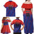 Custom Costa Rica Rugby Family Matching Off Shoulder Maxi Dress and Hawaiian Shirt Ticos Go Champions