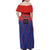 Custom Costa Rica Rugby Family Matching Off Shoulder Maxi Dress and Hawaiian Shirt Ticos Go Champions
