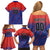 Custom Costa Rica Rugby Family Matching Off Shoulder Short Dress and Hawaiian Shirt Ticos Go Champions