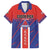 Custom Costa Rica Rugby Family Matching Off Shoulder Short Dress and Hawaiian Shirt Ticos Go Champions
