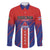 Custom Costa Rica Rugby Family Matching Off Shoulder Short Dress and Hawaiian Shirt Ticos Go Champions
