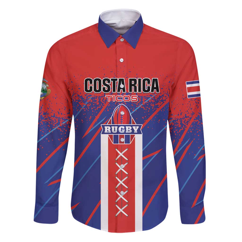 Custom Costa Rica Rugby Family Matching Puletasi and Hawaiian Shirt Ticos Go Champions
