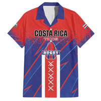 Custom Costa Rica Rugby Family Matching Short Sleeve Bodycon Dress and Hawaiian Shirt Ticos Go Champions