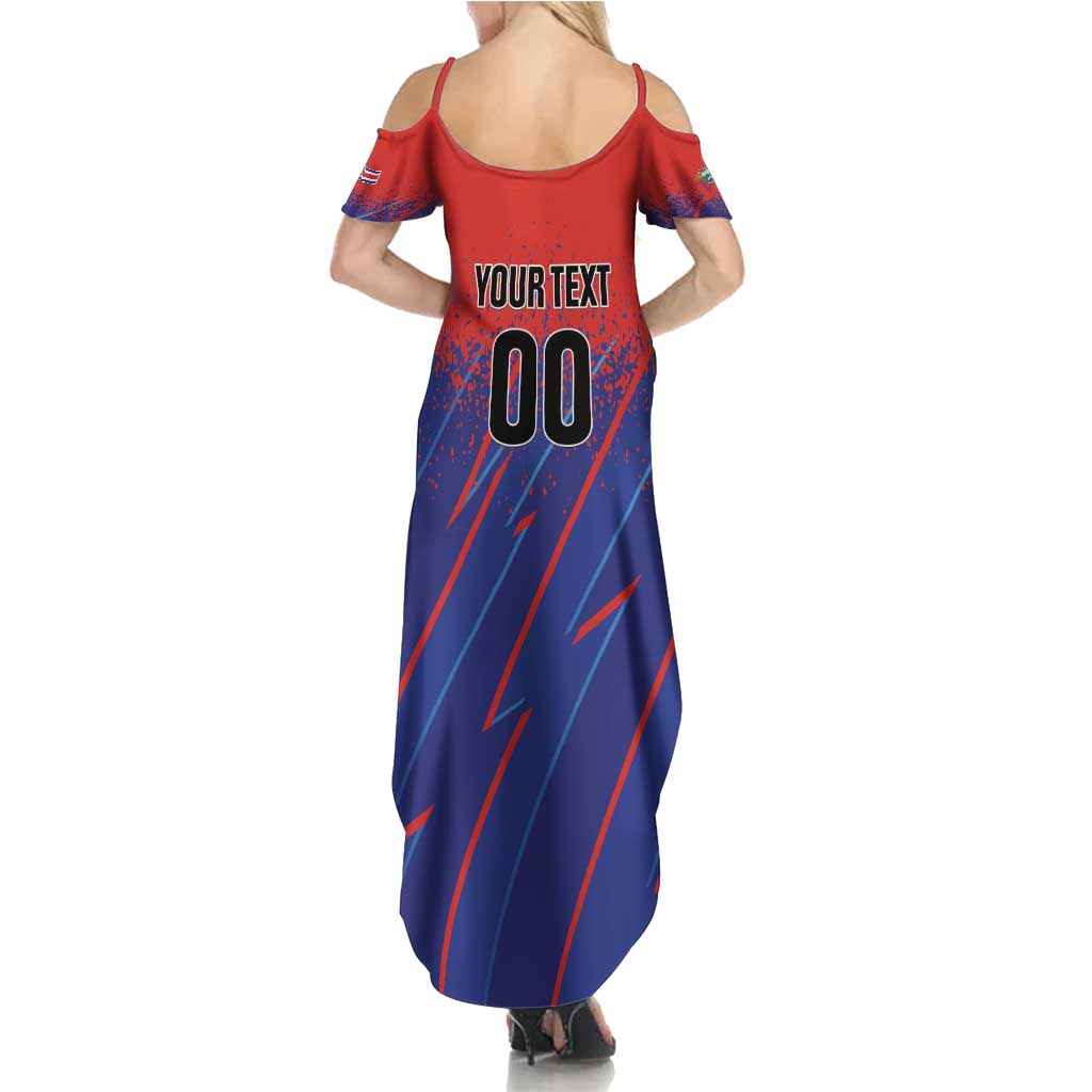 Custom Costa Rica Rugby Family Matching Summer Maxi Dress and Hawaiian Shirt Ticos Go Champions