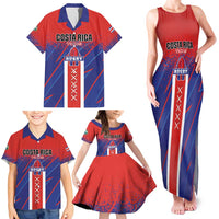 Custom Costa Rica Rugby Family Matching Tank Maxi Dress and Hawaiian Shirt Ticos Go Champions