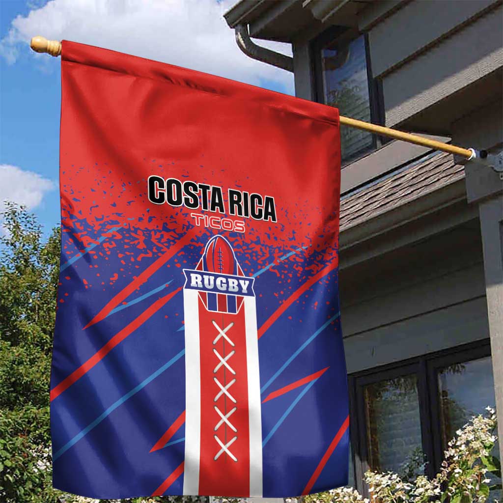 Costa Rica Rugby Garden Flag Ticos Go Champions