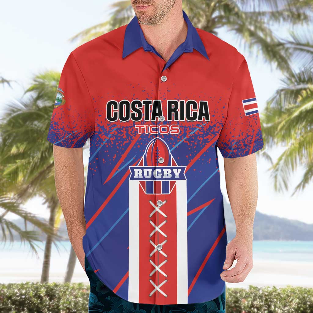 Custom Costa Rica Rugby Hawaiian Shirt Ticos Go Champions