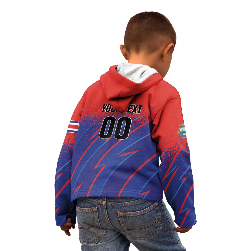 Custom Costa Rica Rugby Kid Hoodie Ticos Go Champions