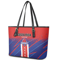 Costa Rica Rugby Leather Tote Bag Ticos Go Champions