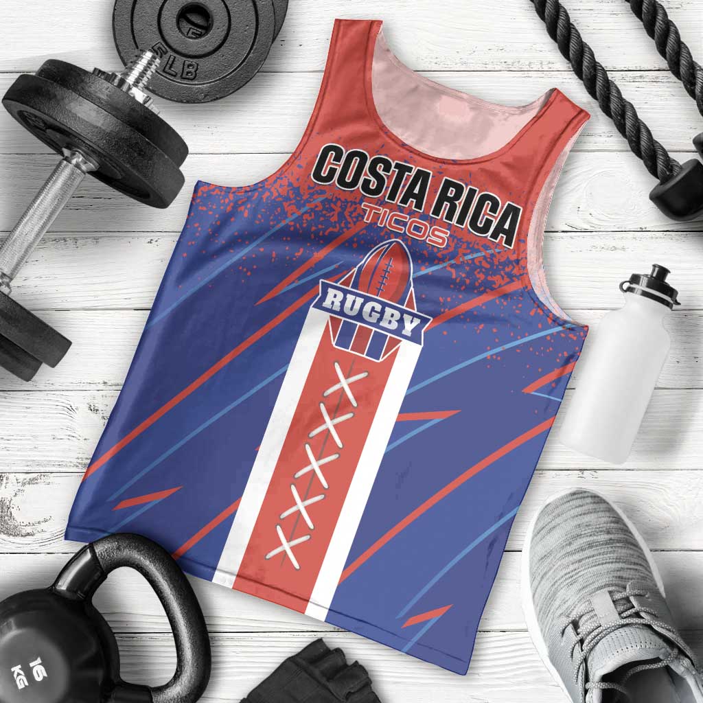 Custom Costa Rica Rugby Men Tank Top Ticos Go Champions
