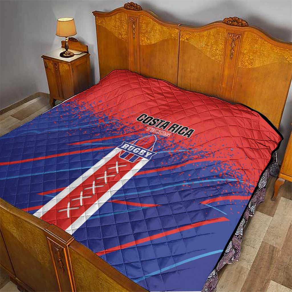 Costa Rica Rugby Quilt Ticos Go Champions