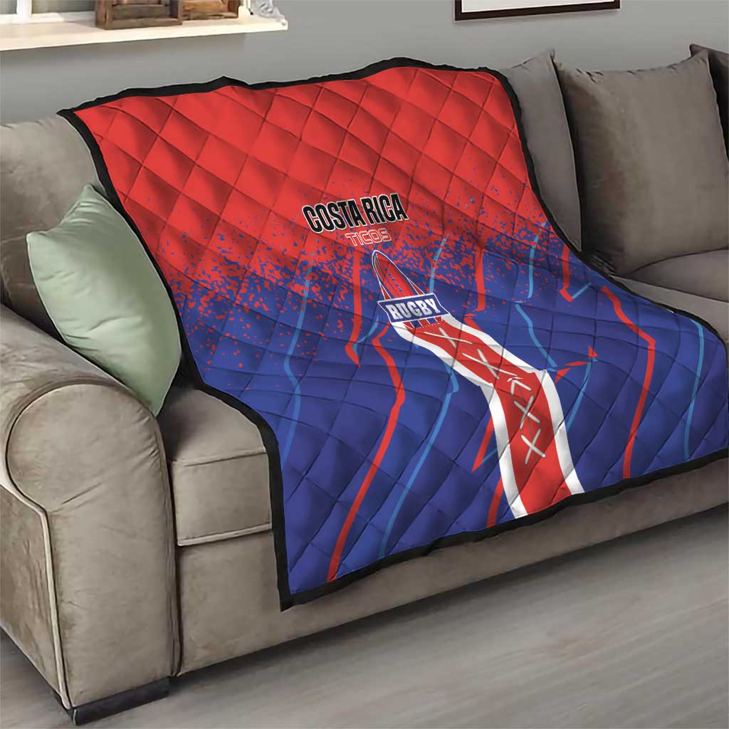 Costa Rica Rugby Quilt Ticos Go Champions