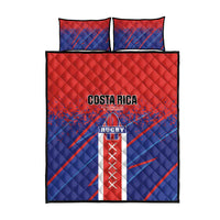 Costa Rica Rugby Quilt Bed Set Ticos Go Champions