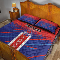 Costa Rica Rugby Quilt Bed Set Ticos Go Champions