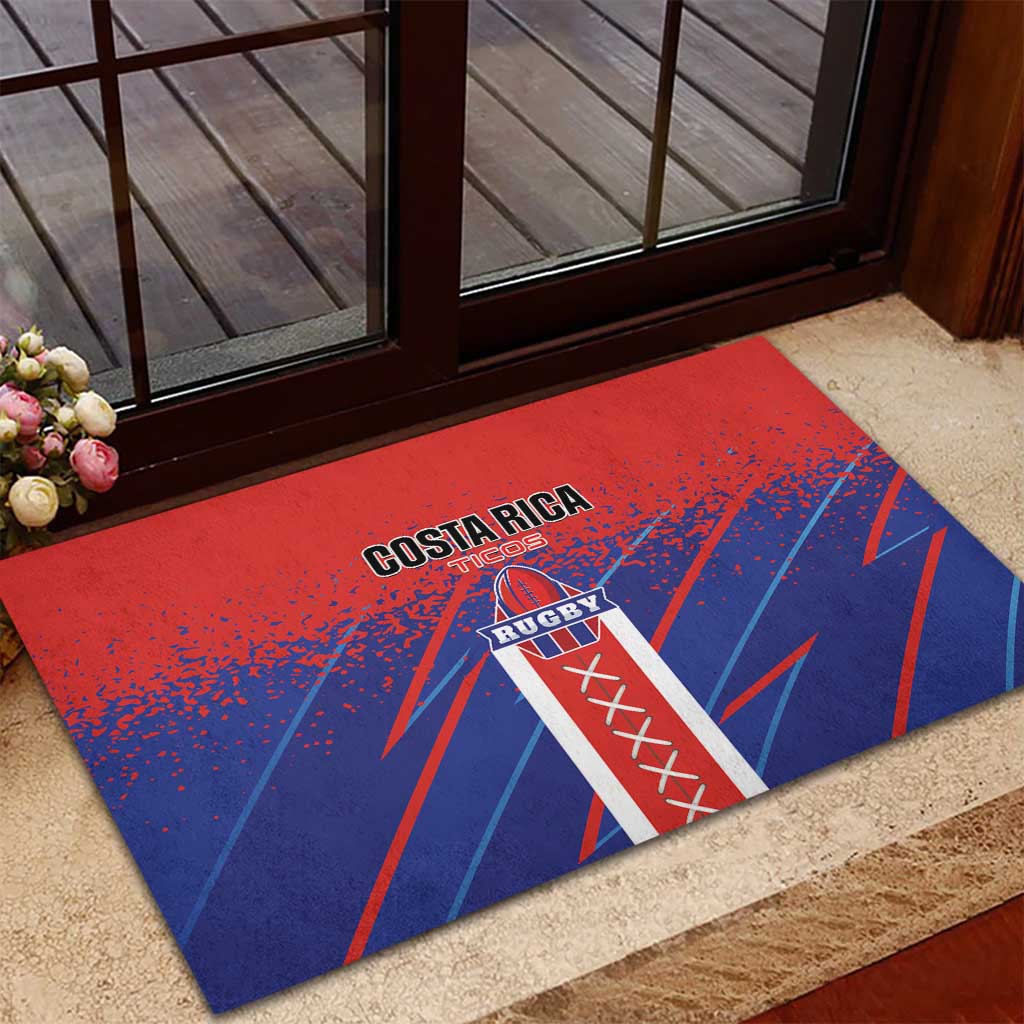 Costa Rica Rugby Rubber Doormat Ticos Go Champions