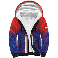 Custom Costa Rica Rugby Sherpa Hoodie Ticos Go Champions