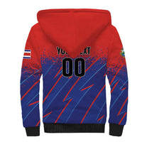 Custom Costa Rica Rugby Sherpa Hoodie Ticos Go Champions