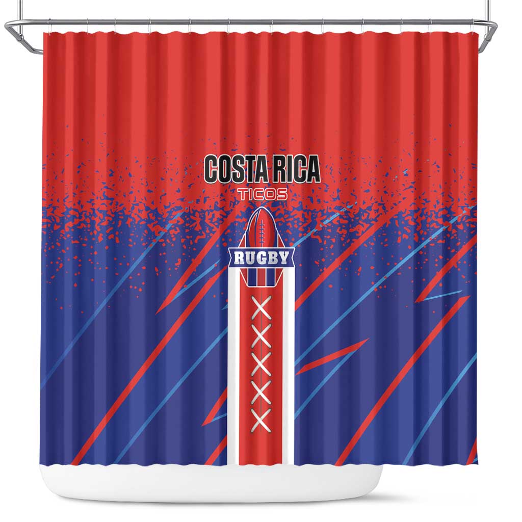 Costa Rica Rugby Shower Curtain Ticos Go Champions