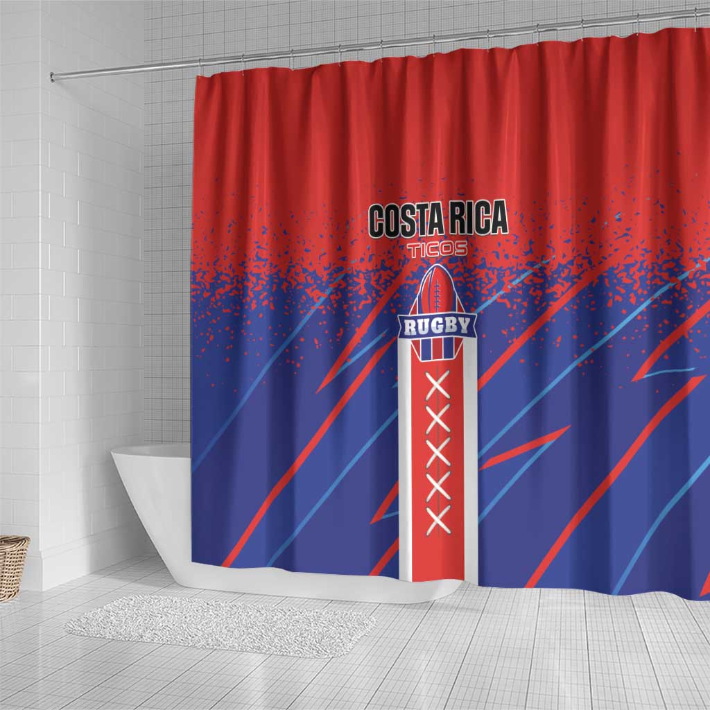 Costa Rica Rugby Shower Curtain Ticos Go Champions