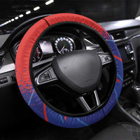 Costa Rica Rugby Steering Wheel Cover Ticos Go Champions