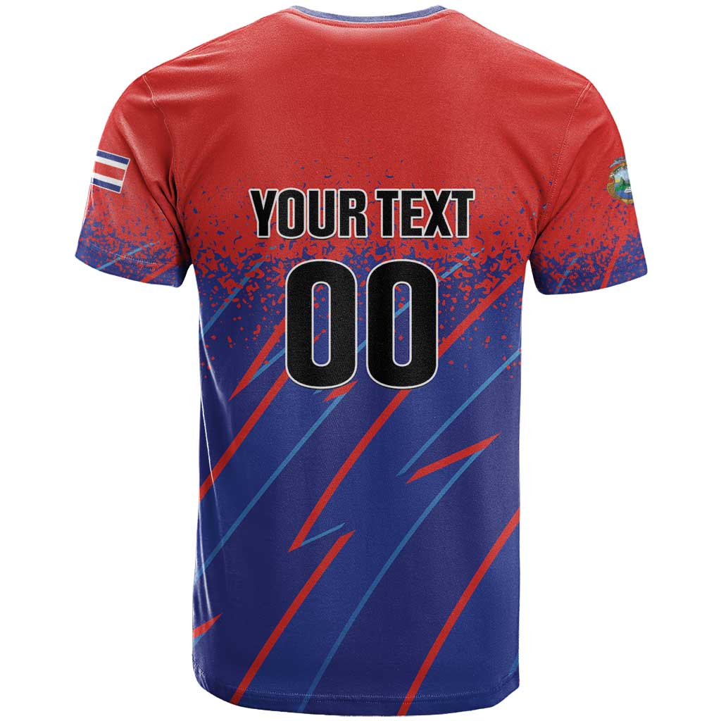 Custom Costa Rica Rugby T Shirt Ticos Go Champions