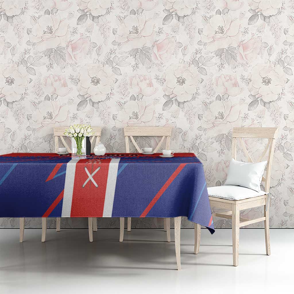 Costa Rica Rugby Tablecloth Ticos Go Champions