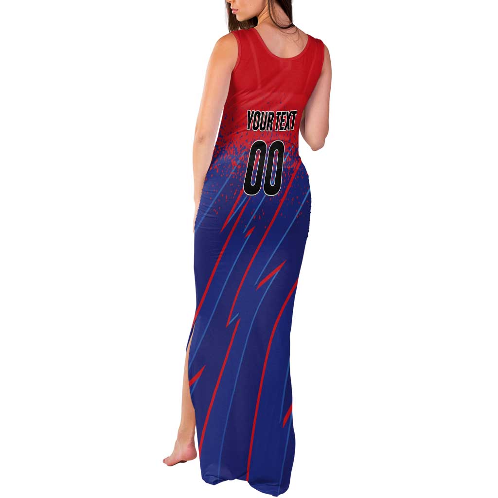 Custom Costa Rica Rugby Tank Maxi Dress Ticos Go Champions