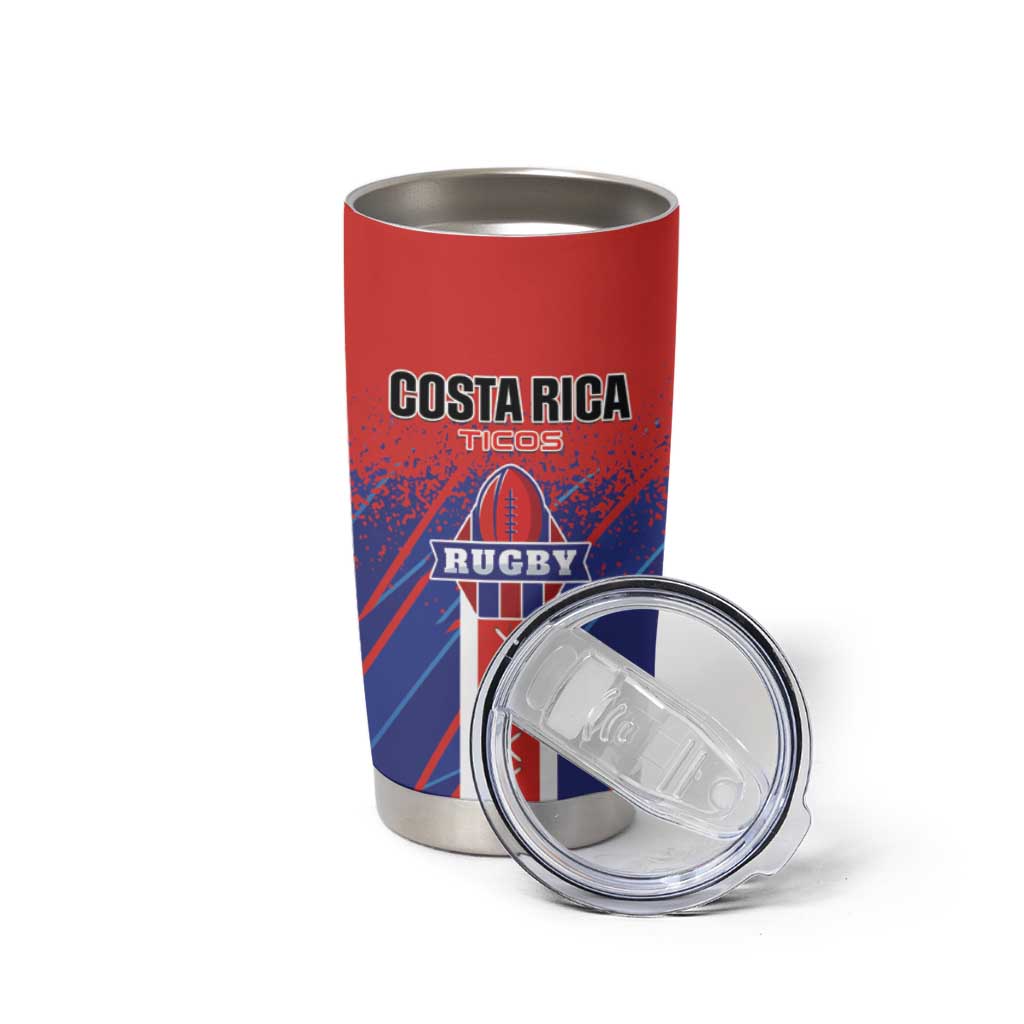 Custom Costa Rica Rugby Tumbler Cup Ticos Go Champions