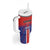 Custom Costa Rica Rugby Tumbler With Handle Ticos Go Champions