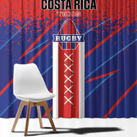 Costa Rica Rugby Window Curtain Ticos Go Champions