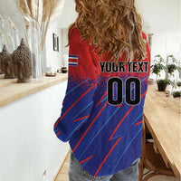 Custom Costa Rica Rugby Women Casual Shirt Ticos Go Champions