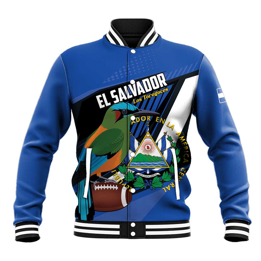 Custom El Salvador Rugby Baseball Jacket Los Torogoces Go Champions