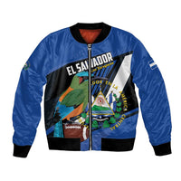 Custom El Salvador Rugby Bomber Jacket Los Torogoces Go Champions