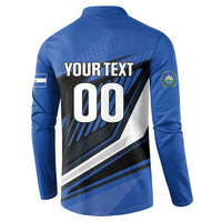 Custom El Salvador Rugby Button Sweatshirt Los Torogoces Go Champions