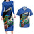 Custom El Salvador Rugby Couples Matching Long Sleeve Bodycon Dress and Hawaiian Shirt Los Torogoces Go Champions