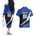 Custom El Salvador Rugby Couples Matching Off The Shoulder Long Sleeve Dress and Hawaiian Shirt Los Torogoces Go Champions